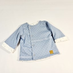 Zeige Details für Babyjacke blau weiß Bild von Babyjacke blau weiß