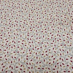 Zeige Details für Weihnachtsstoff rot, beige Herzen auf creme Untergrund Bild von Weihnachtsstoff rot, beige Herzen auf creme Untergrund