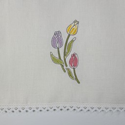 Zeige Details für Scheibengardine Leinegardine  Bild von Scheibengardine Leinegardine