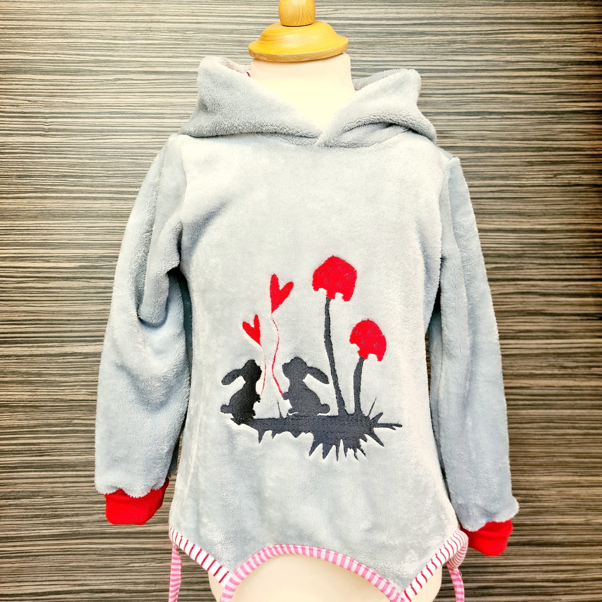 Bild von Fleecepullover Kinderjacke mit Kapuze